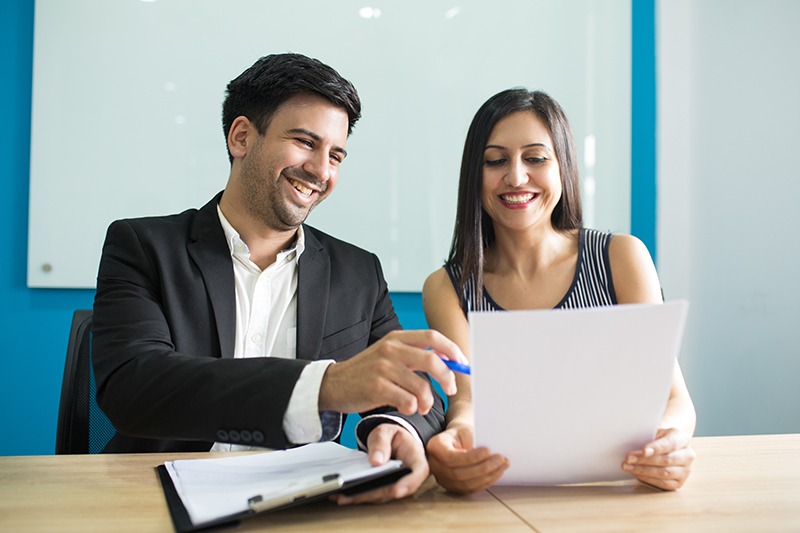 Mortgage & Finance Services Positive business executives